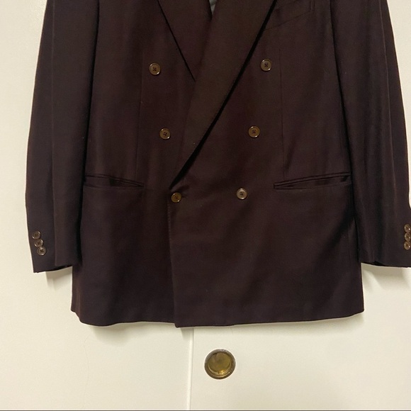 Ermenegildo Zegna wool cashmere maroon blazer Size 54 - Picture 5 of 9
